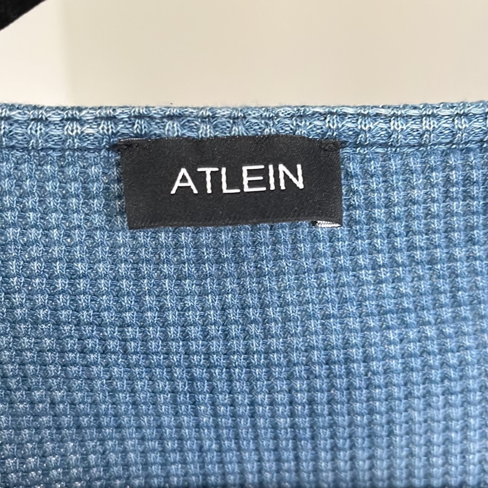 Atlein Asymmetrical Blue Knit Dress Architectural Minimalist Blue size small - Picture 9 of 13